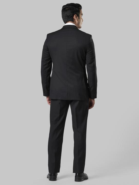 black solid single breasted suit - 17804347 - Zoom Image - 3