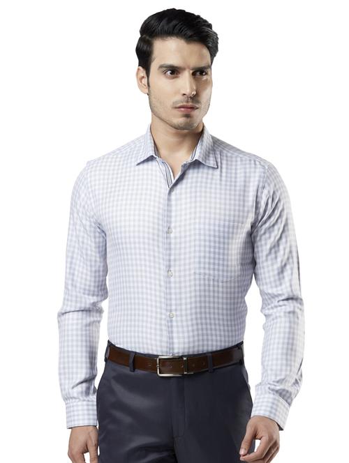 blue checkered formal shirt - 17804701 - Very Small Image - 1