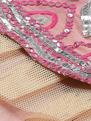 pink georgette aline lehenga - 17805970 - Standard Image - 5