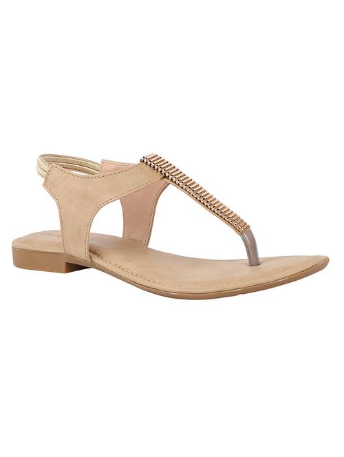 beige synthetic back strap sandals - 17806249 - Standard Image - 1