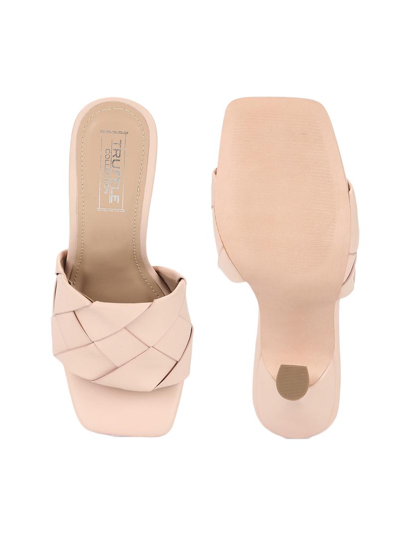 nude pu slip on sandals - 17806906 - Zoom Image - 4