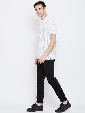 white striped polo t-shirt - 17807106 - Standard Image - 4