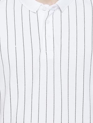 white striped polo t-shirt - 17807106 - Standard Image - 5