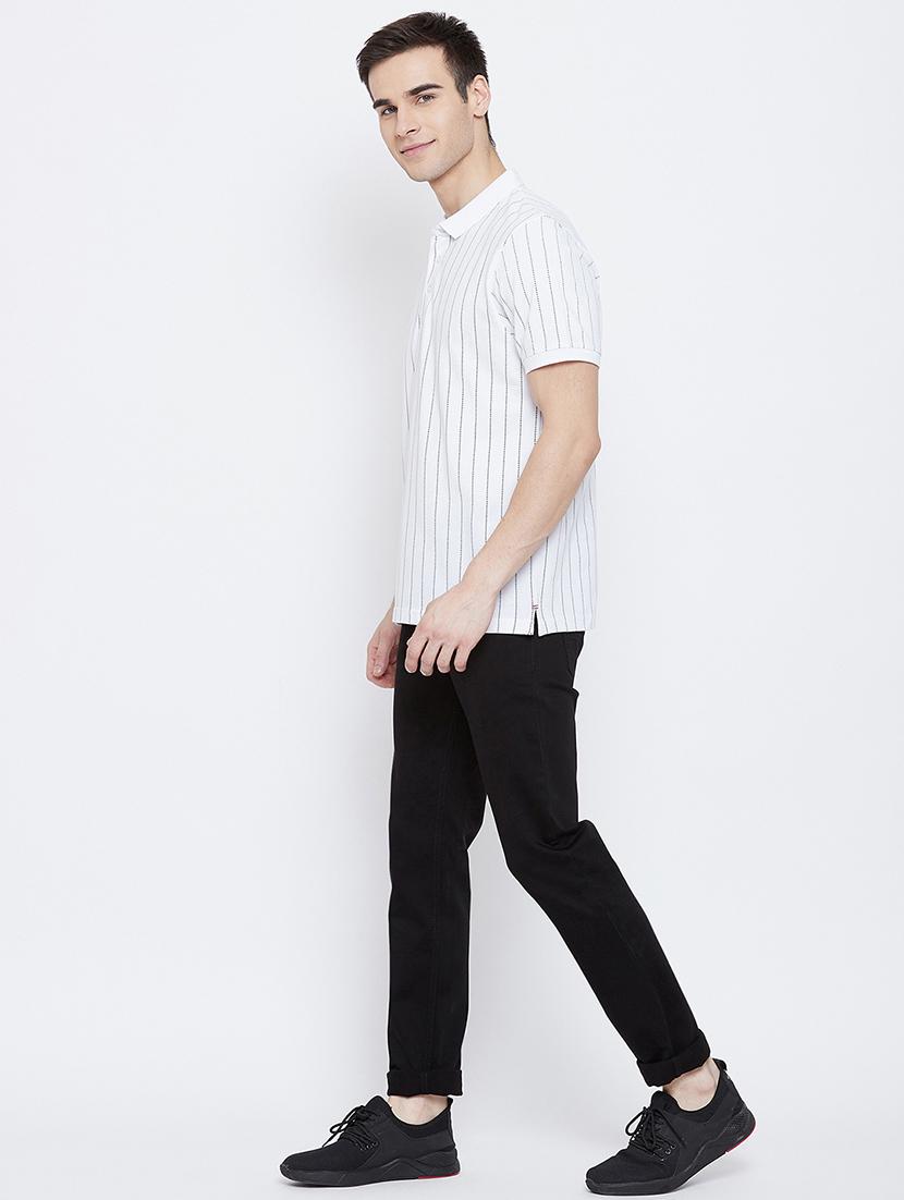 white striped polo t-shirt - 17807106 - Zoom Image - 4