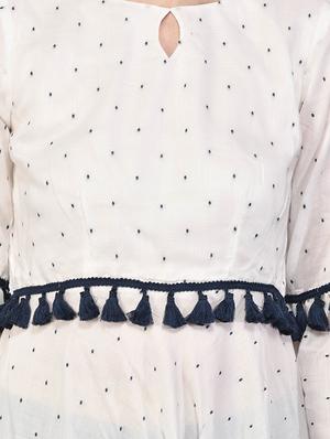 polka dot high slit kurta - 17807113 - Standard Image - 4