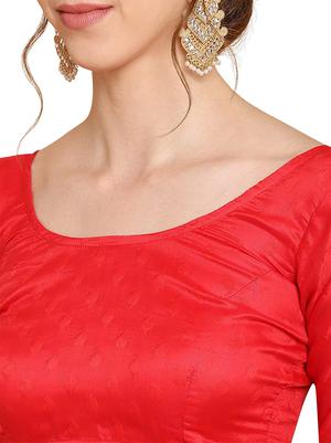 red color banarasi silk saree for - 17809442 - Standard Image - 4