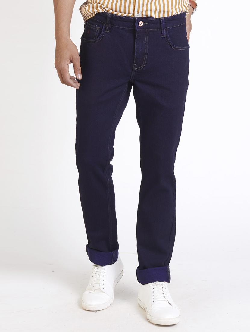 navy blue plain denim jeans - 17809797 - Zoom Image - 1