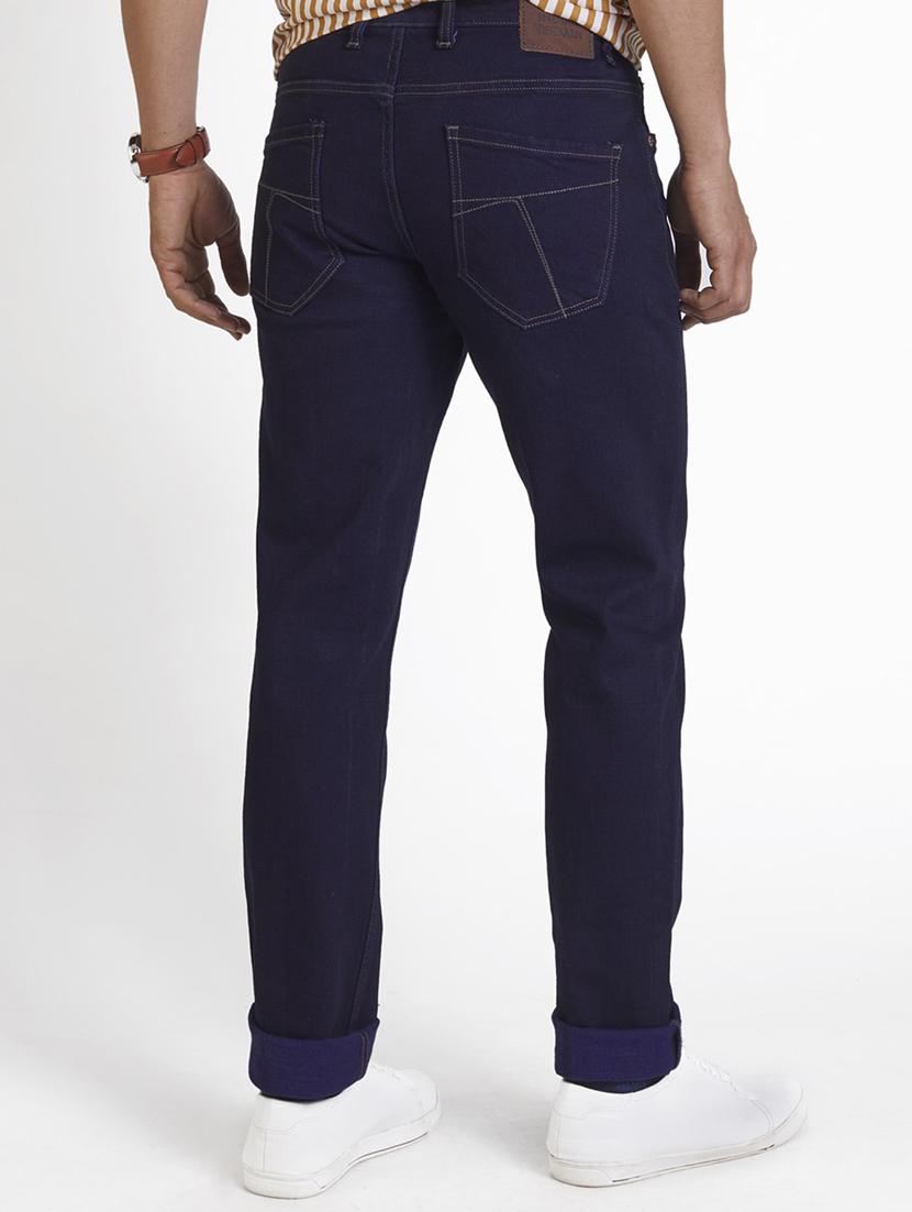 navy blue plain denim jeans - 17809797 - Zoom Image - 2