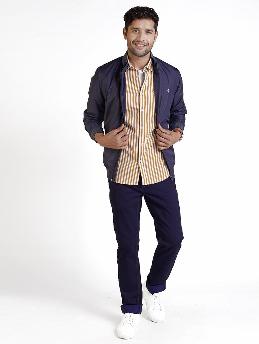 navy blue plain denim jeans - 17809797 - Zoom Image - 3