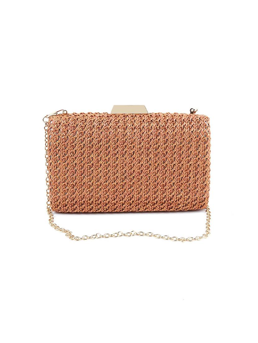 brown satin regular clutch - 17810847 - Zoom Image - 1