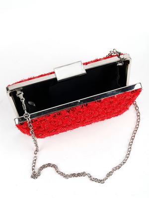 red metal regular clutch - 17810849 - Standard Image - 3