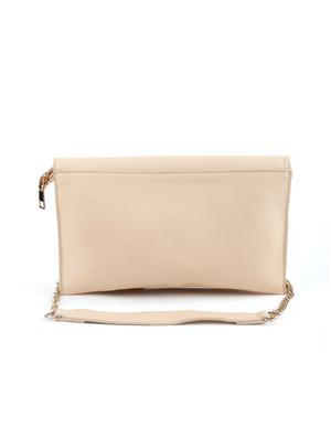 beige leather regular clutch - 17810863 - Standard Image - 2