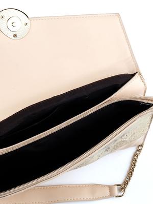 beige leather regular clutch - 17810863 - Standard Image - 3