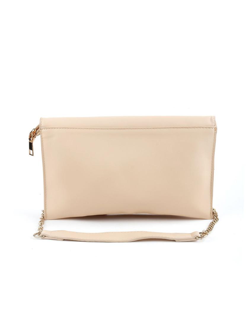 beige leather regular clutch - 17810863 - Zoom Image - 2