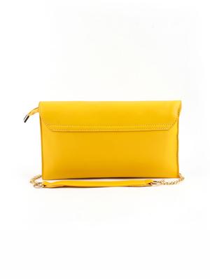 yellow leather regular clutch - 17810880 - Standard Image - 2