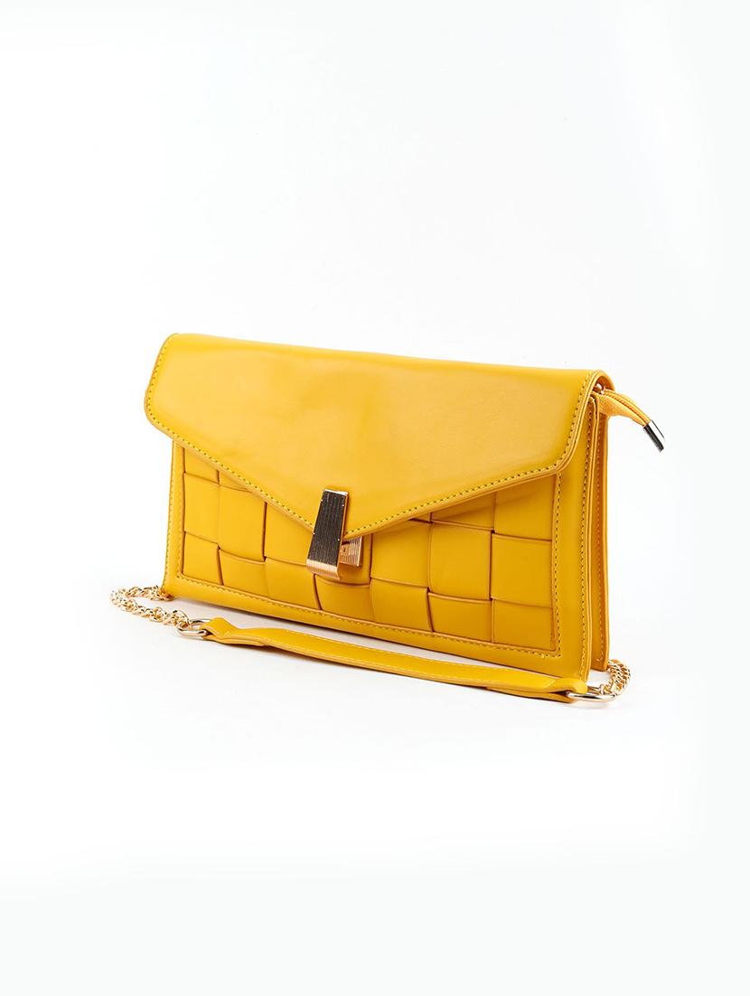 yellow leather regular clutch - 17810880 - Zoom Image - 4