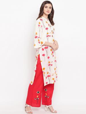 printed kurta palazzo set - 17811093 - Standard Image - 2