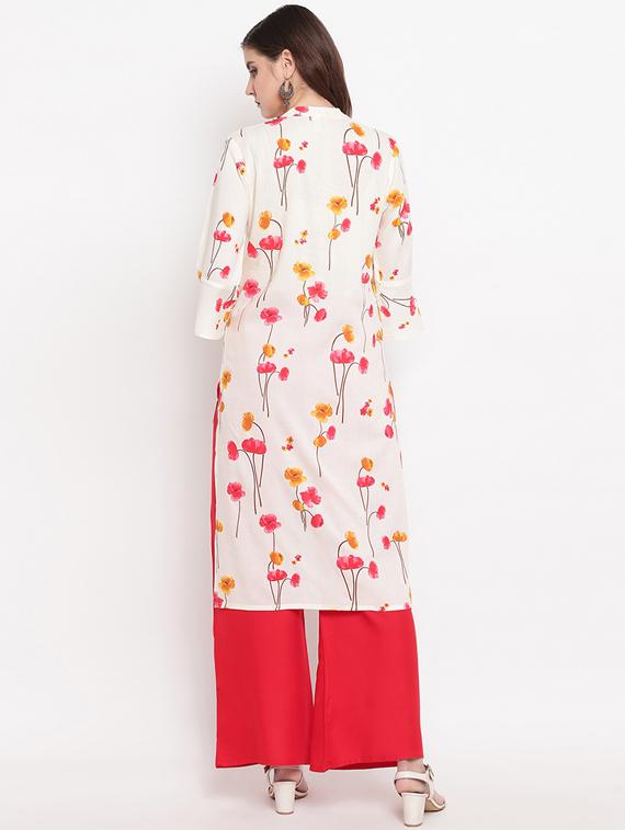 printed kurta palazzo set - 17811093 - Zoom Image - 3