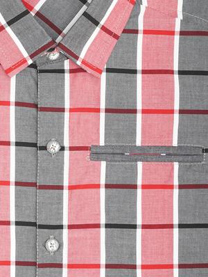 red ccheckered shirt - 17811179 - Standard Image - 3