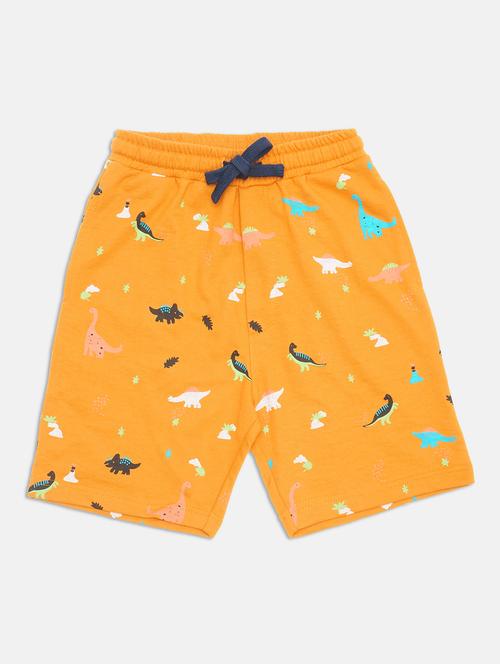 mustard printed shorts - 17811192 - Very Small Image - 1