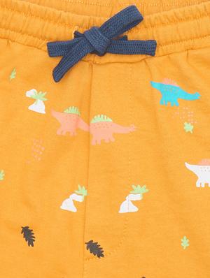 mustard printed shorts - 17811192 - Standard Image - 3