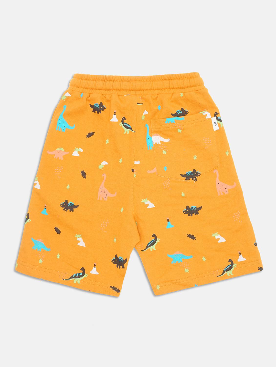 mustard printed shorts - 17811192 - Zoom Image - 2