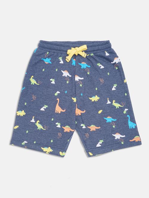 navy blue printed shorts - 17811193 - Standard Image - 1