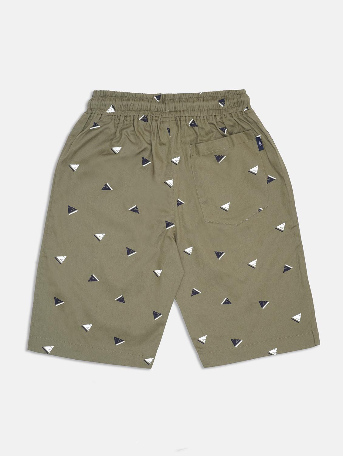 green printed shorts - 17811195 - Zoom Image - 2