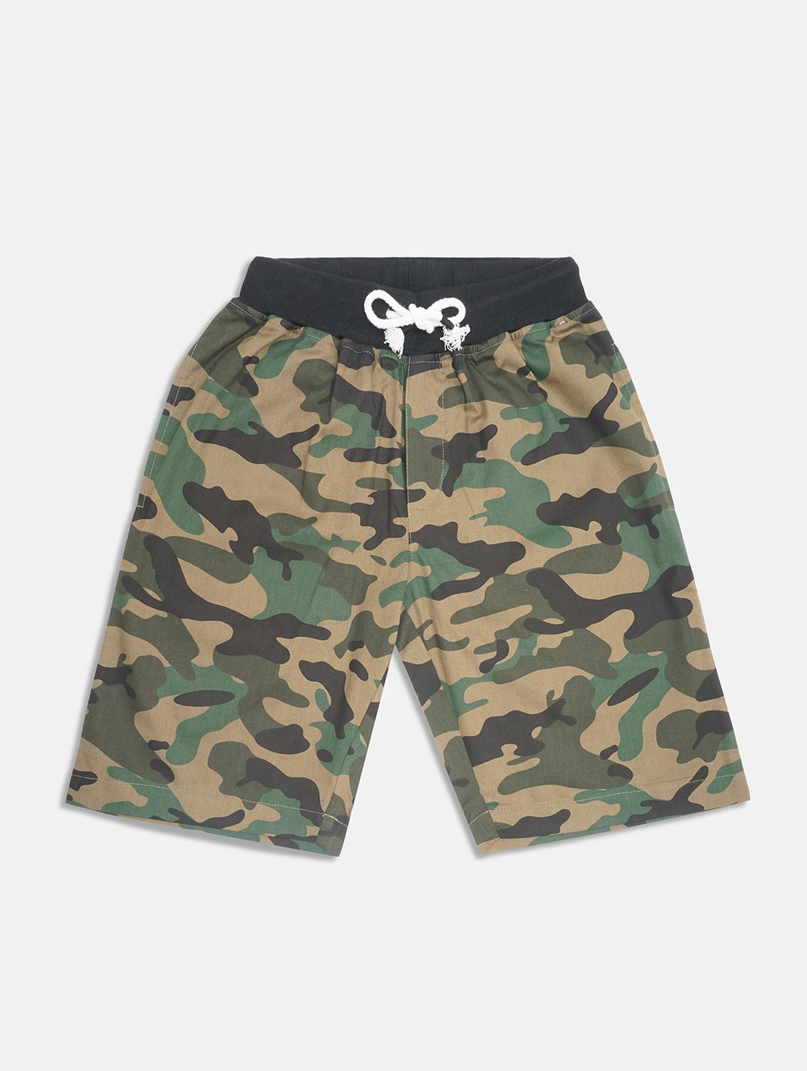 green printed shorts - 17811197 - Zoom Image - 1