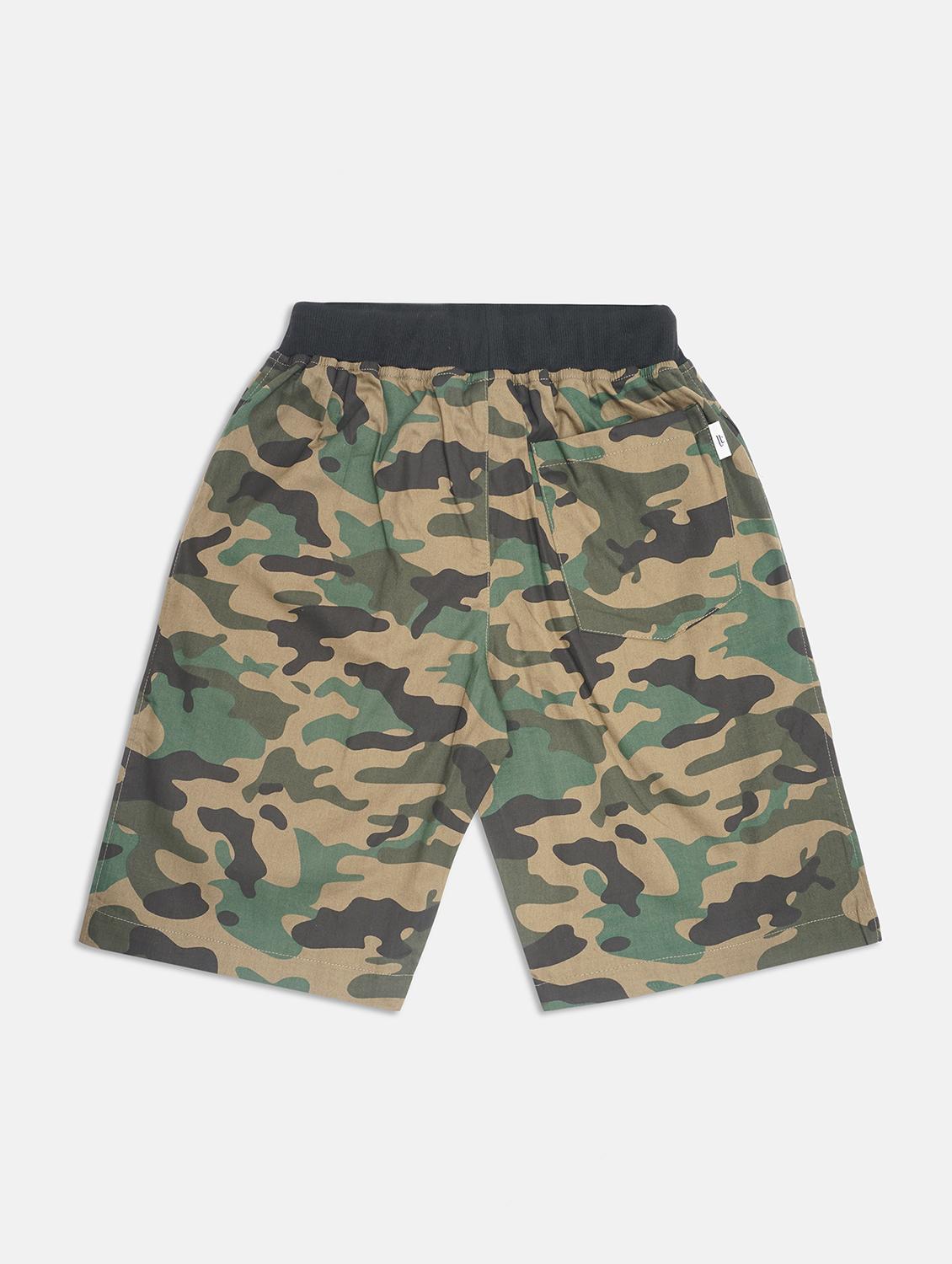 green printed shorts - 17811197 - Zoom Image - 2