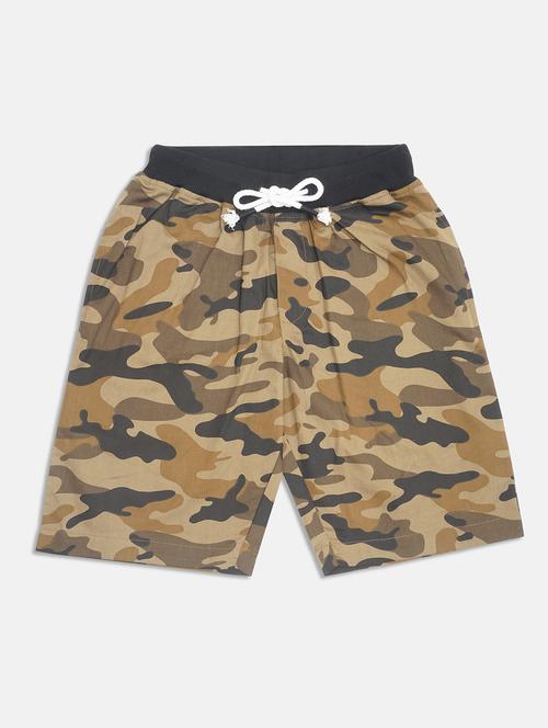 brown printed shorts - 17811198 - Standard Image - 1