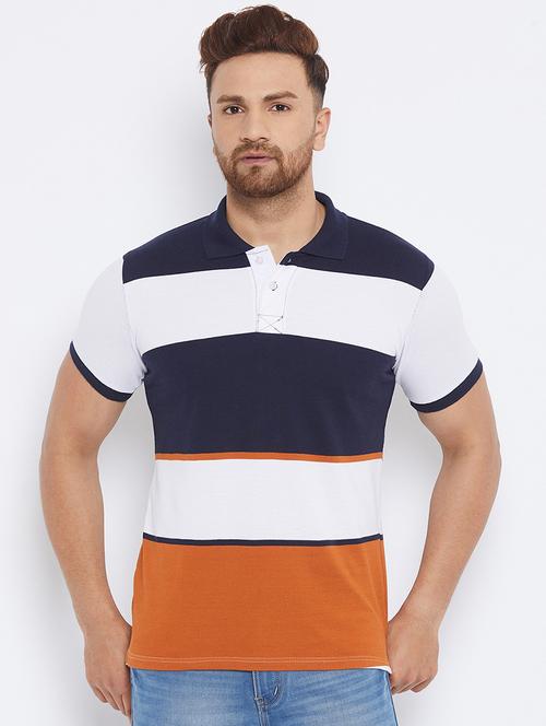 multi colored striped polo t-shirt - 17811767 - Standard Image - 1