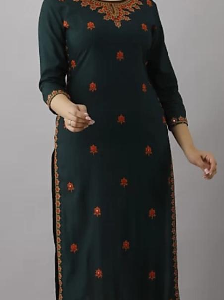 green cotton kurti - 17811944 - Zoom Image - 1