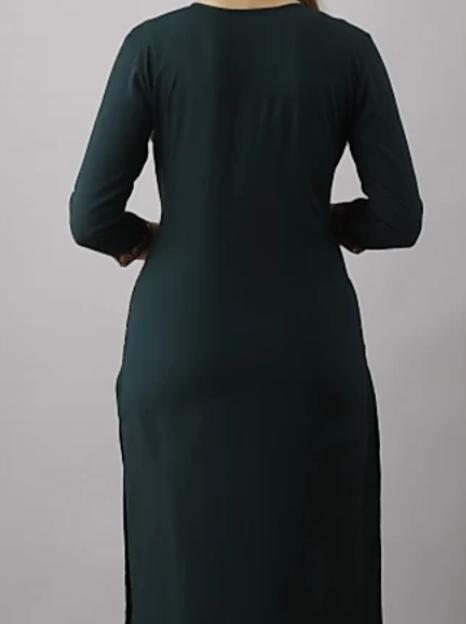 green cotton kurti - 17811944 - Zoom Image - 2