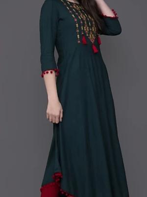 blue cotton kurti - 17811945 - Standard Image - 2
