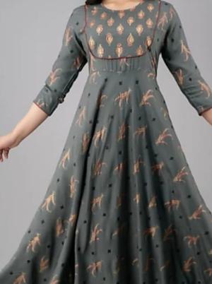 grey cotton kurti - 17812039 - Standard Image - 2