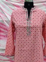 multi colored linen kurti - 17812074 - Standard Image - 7