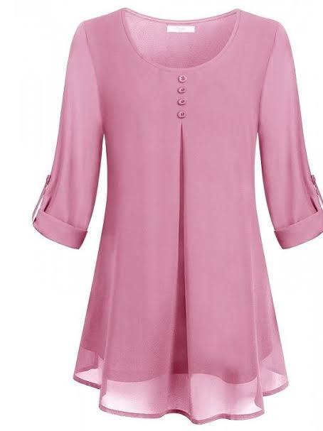 multi colored linen kurti - 17812074 - Zoom Image - 2