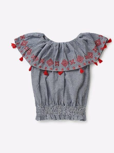 multi colored linen kurti - 17812074 - Zoom Image - 4