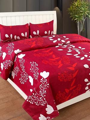 red silk bed cover - 17812520 - Standard Image - 2
