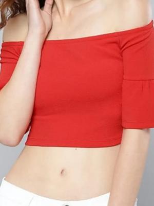 red cotton top - 17812771 - Standard Image - 2
