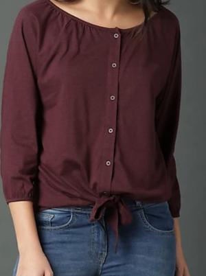 red cotton top - 17812803 - Standard Image - 2