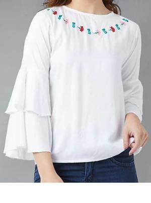 white cotton top - 17812814 - Standard Image - 2