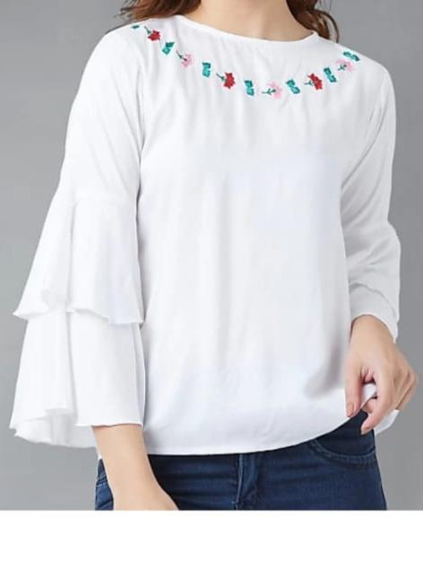 white cotton top - 17812814 - Zoom Image - 2