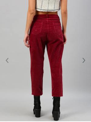 burgundi clean look stretchable corduroy jeans - 17812899 - Standard Image - 2
