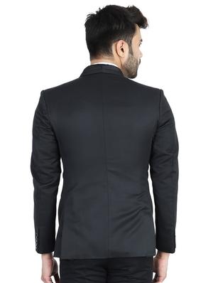 black solid single breasted formal blazer - 17812951 - Standard Image - 3