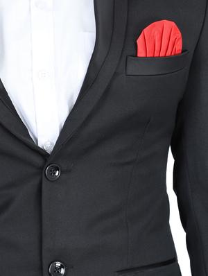 black solid single breasted formal blazer - 17812951 - Standard Image - 4