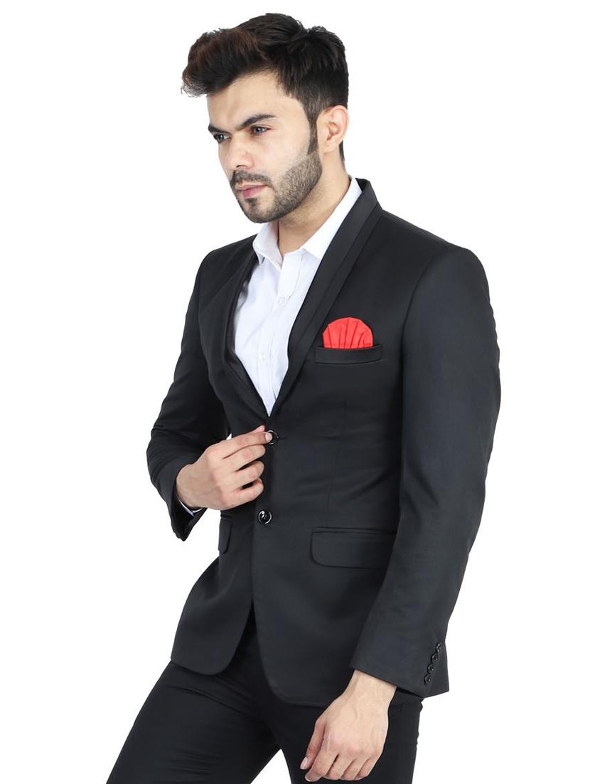 black solid single breasted formal blazer - 17812951 - Zoom Image - 2