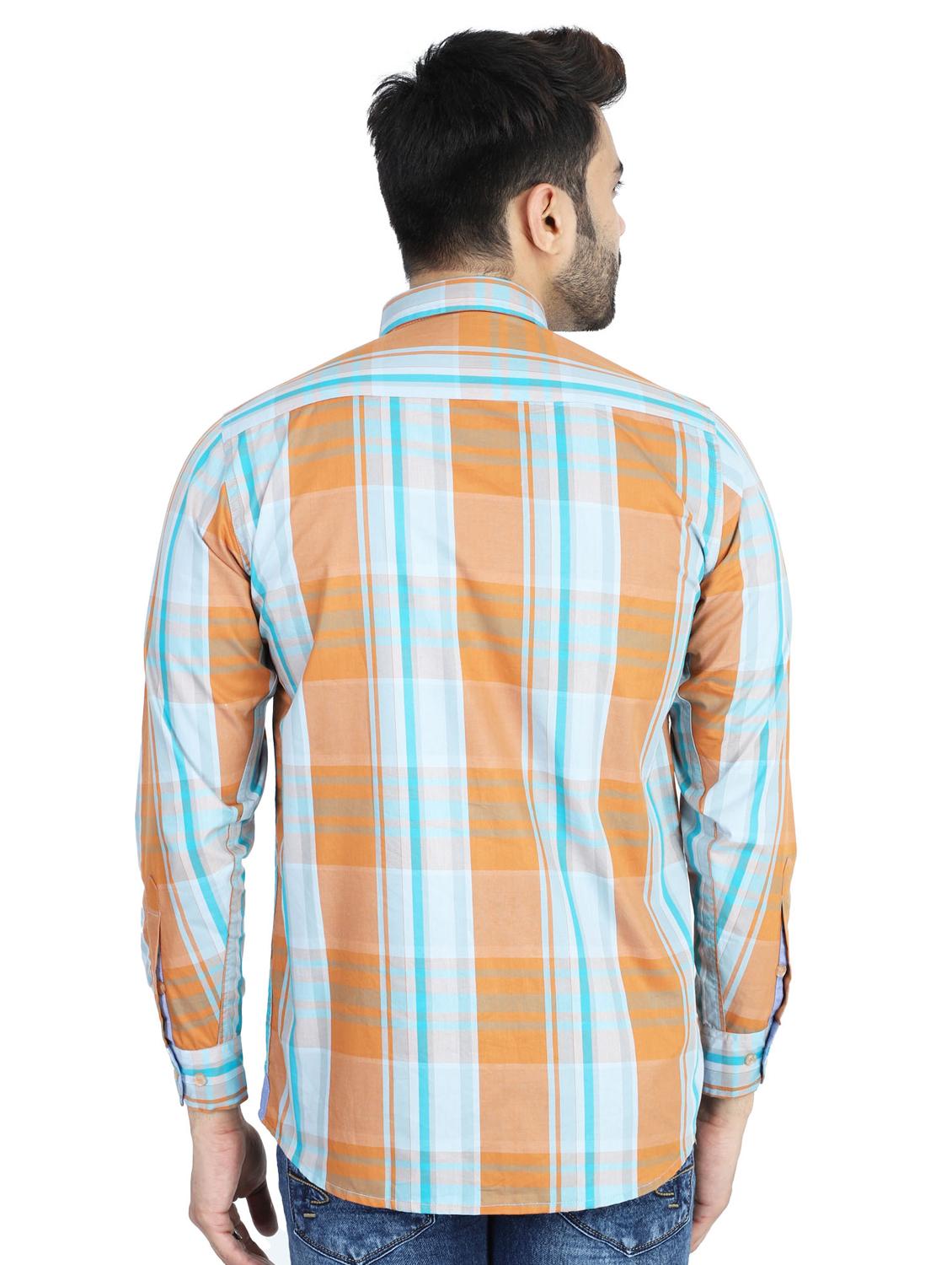orange checkered casual shirt - 17813006 - Zoom Image - 4
