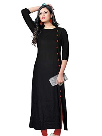 black cotton kurti - 17813038 - Zoom Image - 2